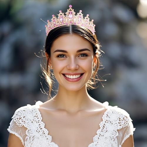 Kamirola Queen Crown with Rhinestones and Crystal Headband for Women Girls