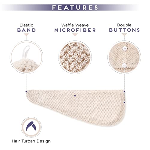 SimpleField 2 Pack Microfiber Hair Towel Wrap