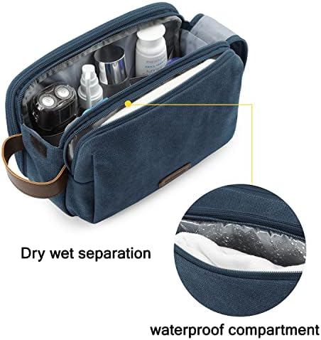 BAGSMART Toiletry Bag for Men - Medium Size Navy Blue
