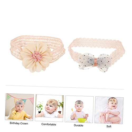 SUPVOX 3pcs Bowknot Flower Hairband Set for Kids