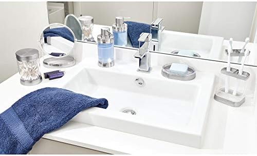 InterDesign Haley Vanity Standing Mirror - Clear and Brushed