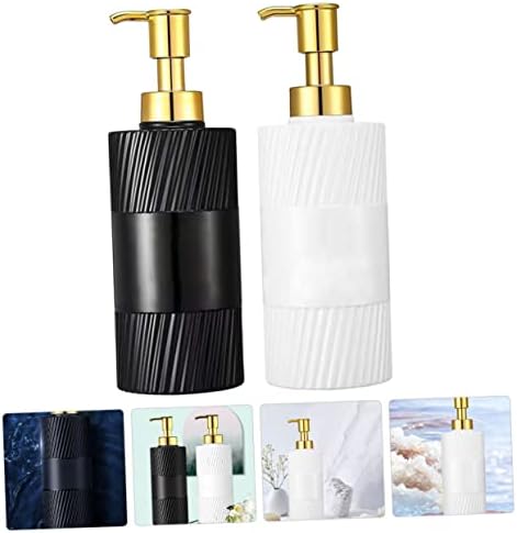 GLEAVI 2Pcs Refillable Shampoo Pump Bottles for Shampoo and Lotion