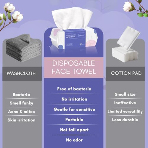 PoeticEHome Extra Thick Disposable Face Towel 2-Pack