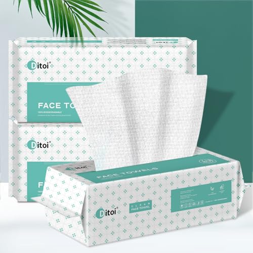 Ditoi Ultra Soft Thick Face Wipes 180 Count Eco-Friendly