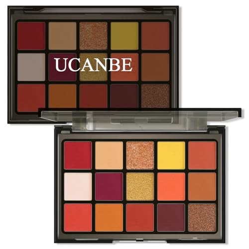 UCANBE Orange Eyeshadow Palette 15 Colors