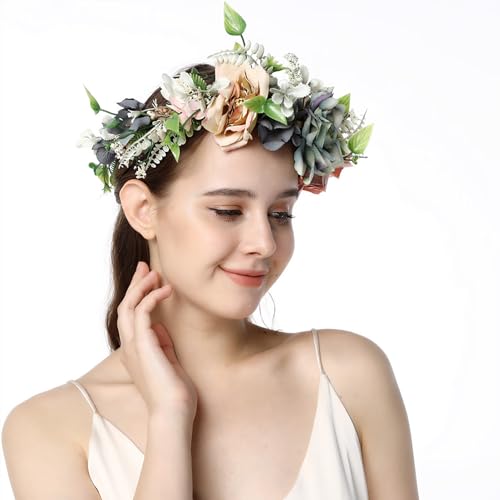 Vivivalue Fairy Flower Crown Headband for Women Girls
