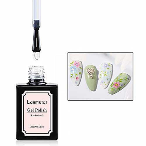 Xiahium Nail Art Tool Kit 15ml Durable Matte Seal Base Glue