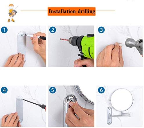 DEIHGE Wall Mounted Vanity Mirror with Magnification