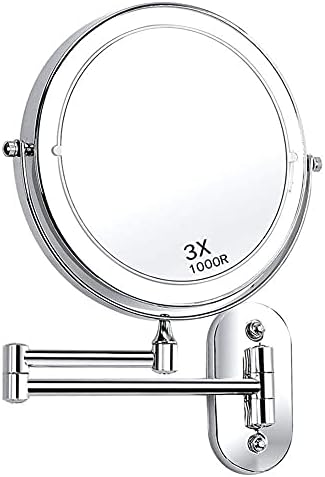 LCARY Wall-Mounted Makeup Mirror 7X Magnification