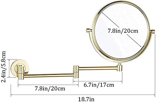 LCARY Wall Mirror with 10X Magnification Gold 1