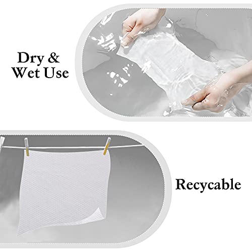 Upgraded Disposable Face Cloths 2 Pack - Thick Soft for Sensitive Skin