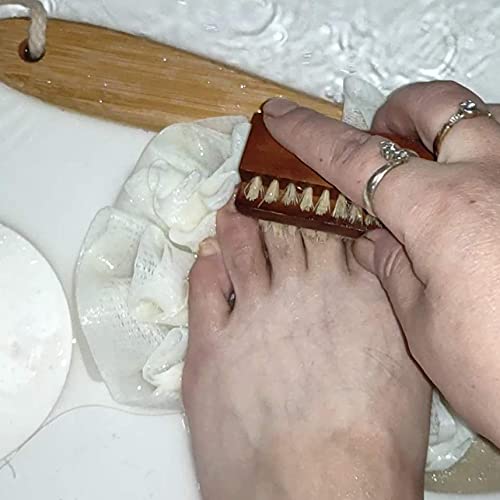 Coralpearl Wooden Nail Brush Cleaner Rosewood Two Sided