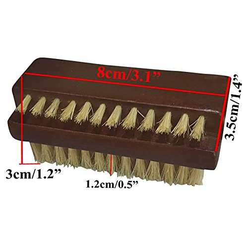 NewFerU Rosewood Two-Sided Nail Brush with Boar Bristles