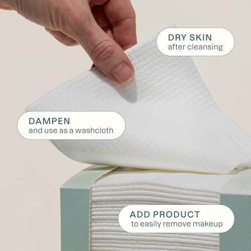 Cliganic Ultra-Absorbent Face Towels 50 Ct
