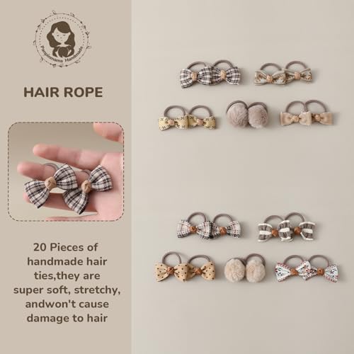 Baby Hair Ties 20 Pcs Elastic Scrunchies for Toddlers