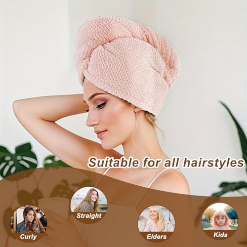Soft Microfiber Hair Drying Towel 5 Pack for Curly Hair