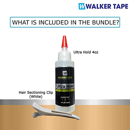 Walker Tape Ultra Hold Wig Adhesive 4oz with Sectioning Clip