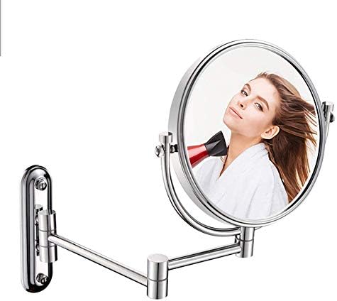 DEIHGE Wall Mounted Makeup Mirror with 360 Degree Swivel and 10x Magnification