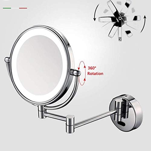 DEIHGE Vanity Mirror Wall Mounted LED Makeup Shaving Mirror Double Side