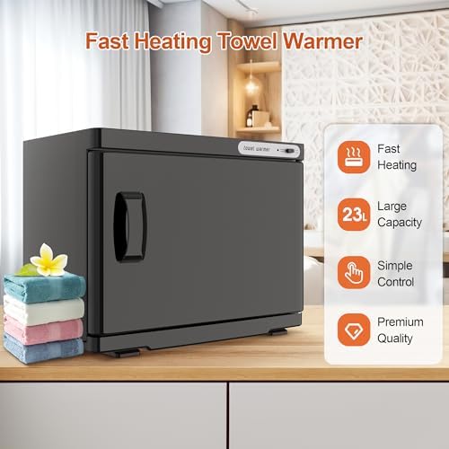 SalonDepot Hot Towel Warmer 23L Large Capacity Black