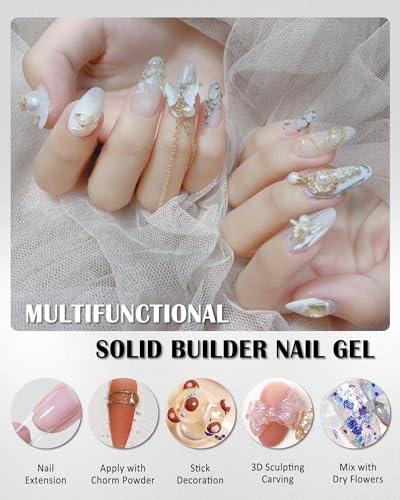 Caedelfly Solid Nail Gel - 30g for Press On Nails and Fake Nails
