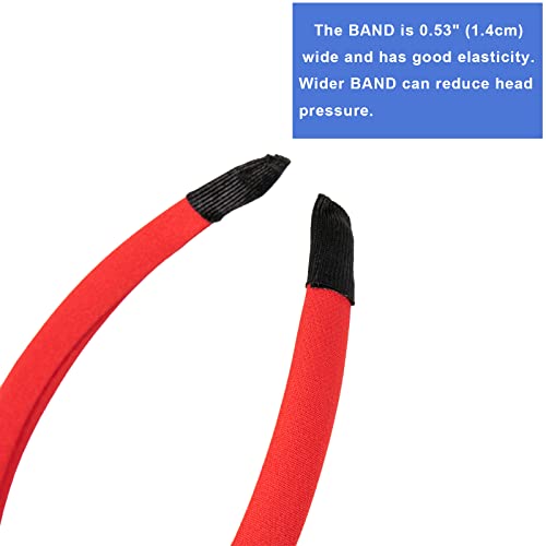 CHuangQi Red Bow Headband for Women Girls