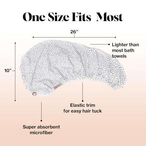 Kitsch Microfiber Hair Towel Wrap - Ultra Soft Quick Dry Anti-Frizz