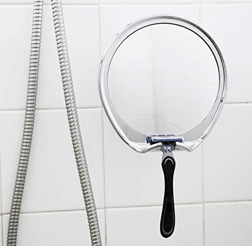 JiBen Fogless Shower Mirror with Suction Cup and Razor Hook