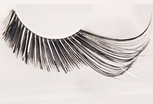 C194 Premium Color False Eyelashes Black Silver Mix