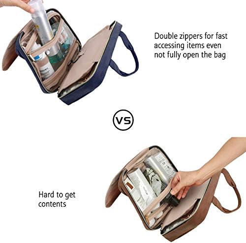 BAGSMART Toiletry Bag with Hanging Hook and 4 Compartments