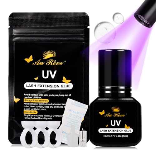 AuReve UV Eyelash Glue 5ml 1-Second Quick-Drying