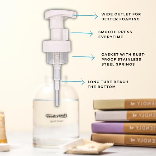 Flowcheer Foaming Hand Soap Tablets - 11 oz Glass Dispenser Combo