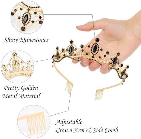 Didder Classic Crystal Tiaras Crowns for Women Girls