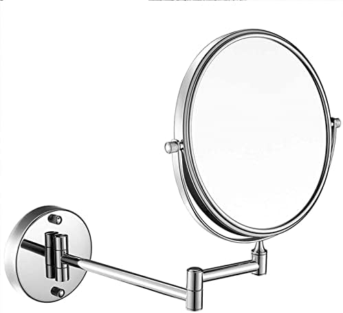 8 Inch Wall Mounted Mirror with 360 Swivel and 10X Magnification
