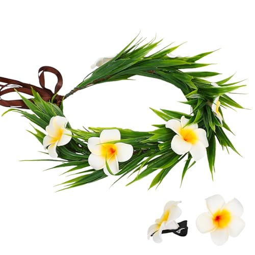 Hawaiian Flower Hair Clips - 3 Pcs Set for Women Girls