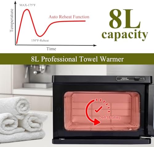 Hot Towel Warmer Cabinet with 8L Capacity