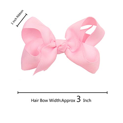 CLLOT 40Pcs 3 Inch Hair Bows for Girls with Alligator Clips
