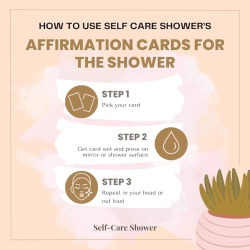 Affirmation Cards for Shower Waterproof Self Care Positive