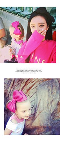 CLLOT Women 8 Big Bow Headband Set Hot Pink