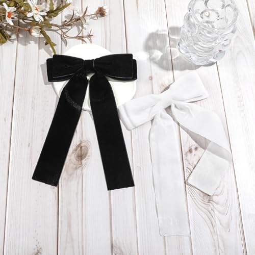 2PCS Velvet Hair Bows for Women and Girls