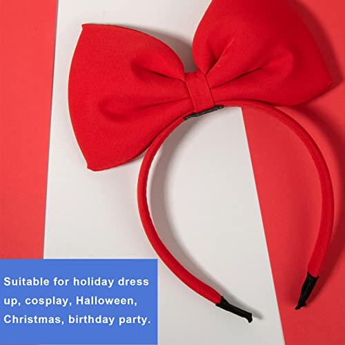 CHuangQi Red Bow Headband for Women Girls