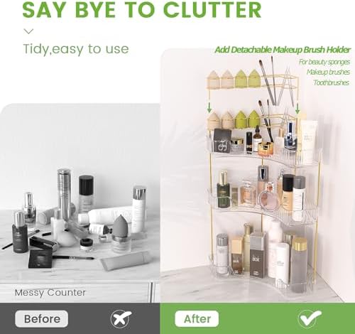 NATURES SOURCE 3-Tier Corner Makeup Organizer