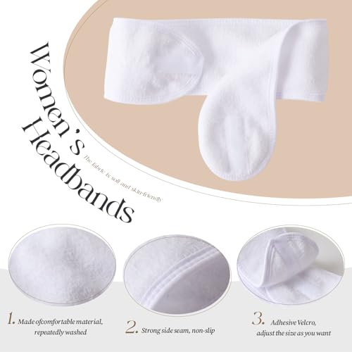 20 Pack Spa Facial Headband for Face Wash Makeup