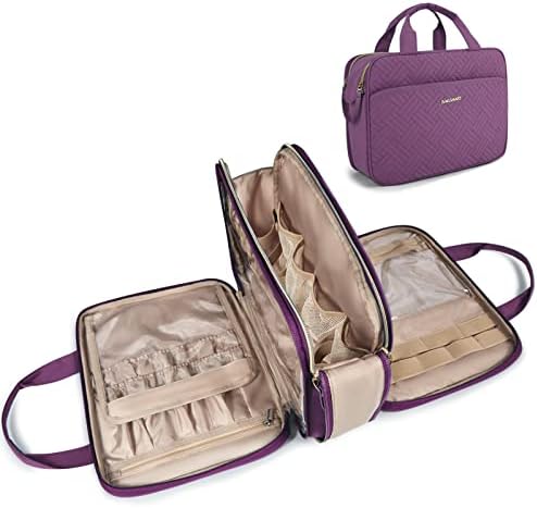 BAGSMART Large Toiletry Bag - Water-resistant Makeup Organizer for Travel