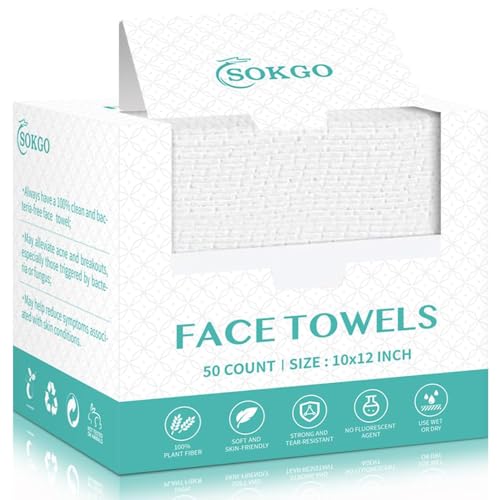 Loske 10x12 Disposable Face Towelettes 100 Plant Fiber