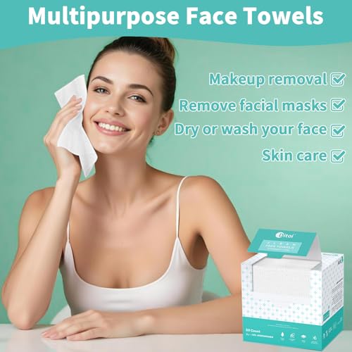 Ditoi Face Towels 10x12 Inch Ultra Soft Disposable