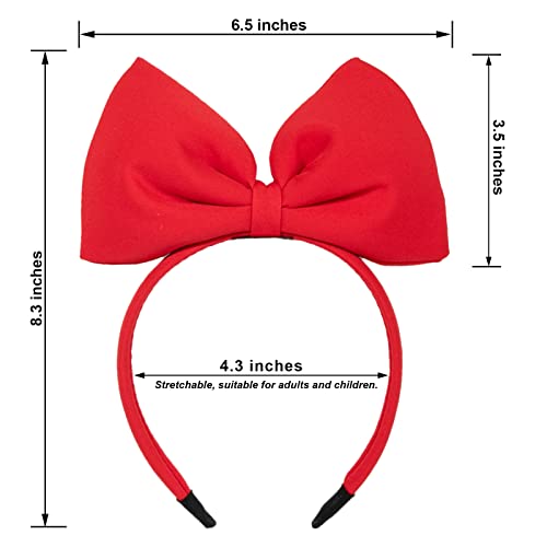 CHuangQi Red Bow Headband for Women Girls
