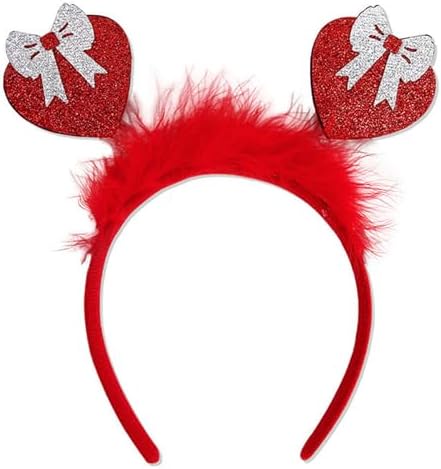Heart Bow Headband Valentines Day Hair Accessory