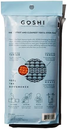 GOSHI Exfoliating Towel - Marigold Yellow Rip-Resistant Made in Japan 1