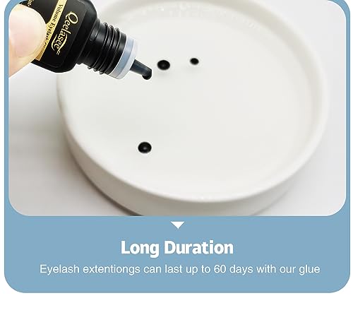Qeelasee Black Glue for Eyelash Extensions Fast Drying Adhesive
